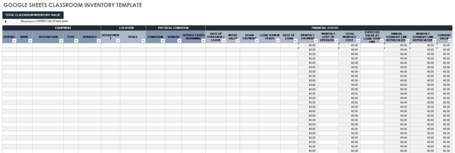 Free Google Sheets Inventory Templates | Smartsheet