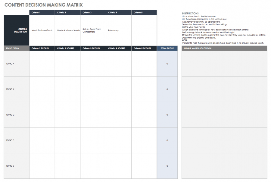 10+ Free Content Plan Templates Smartsheet