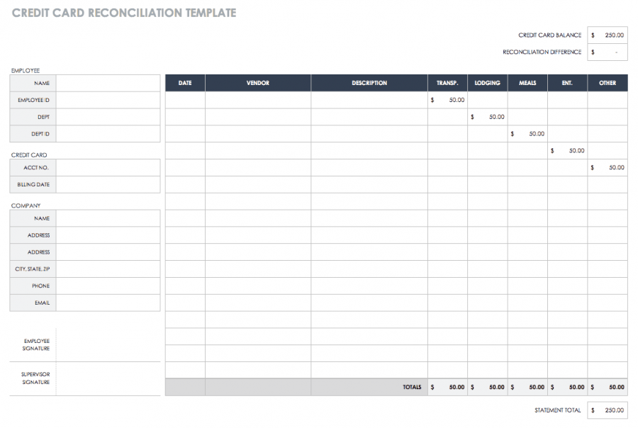 Free Account Reconciliation Templates | Smartsheet