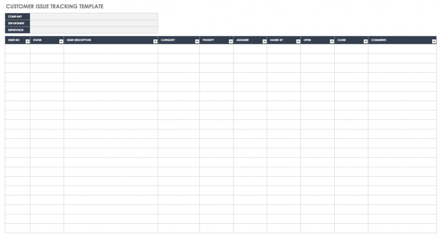 Free Issue Tracking Templates | Smartsheet