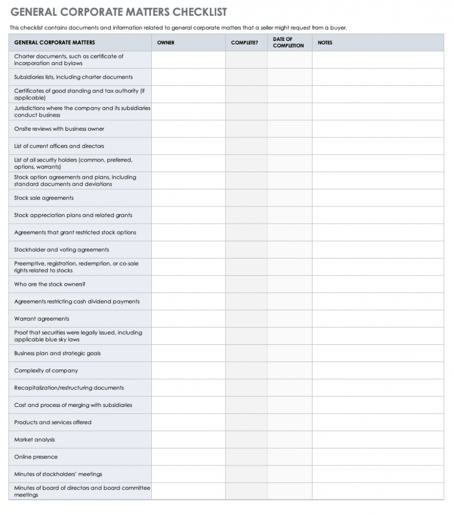 Due Diligence Types, Roles, And Processes | Smartsheet