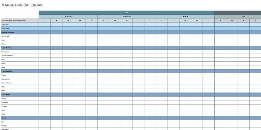 Free Google Calendar Templates | Smartsheet