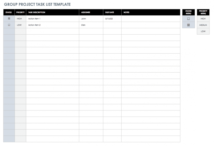 30+ Free Task and Checklist Templates | Smartsheet