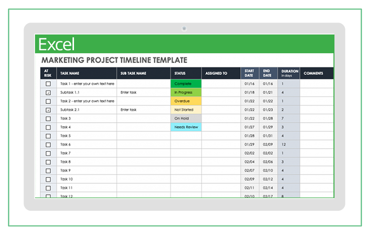 Free Marketing Project Management Templates 