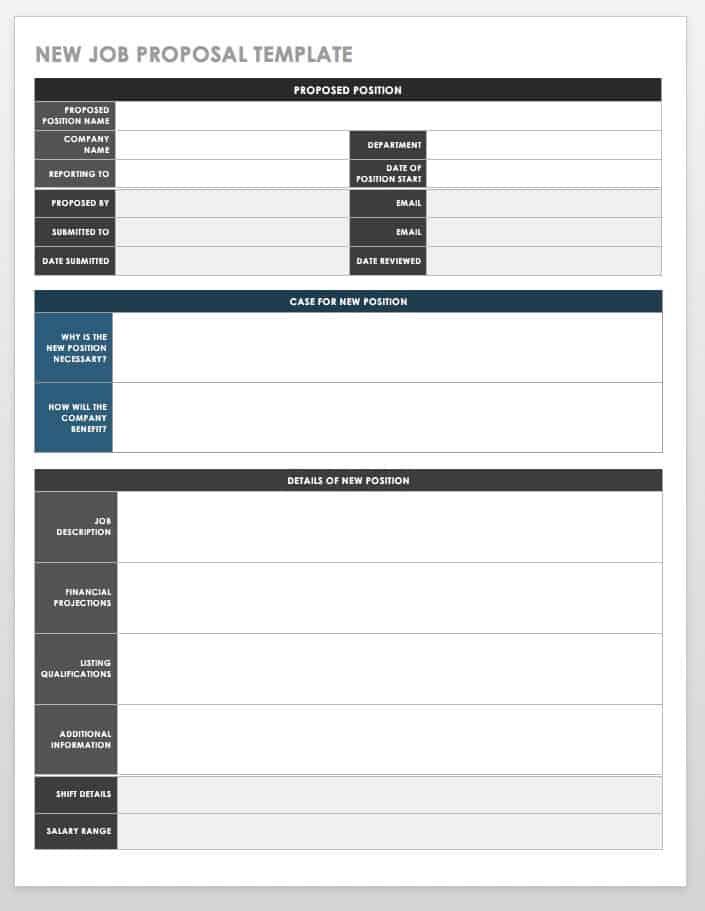 Free Job Proposal Templates | Smartsheet