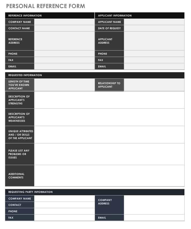 Free Reference Check Forms 