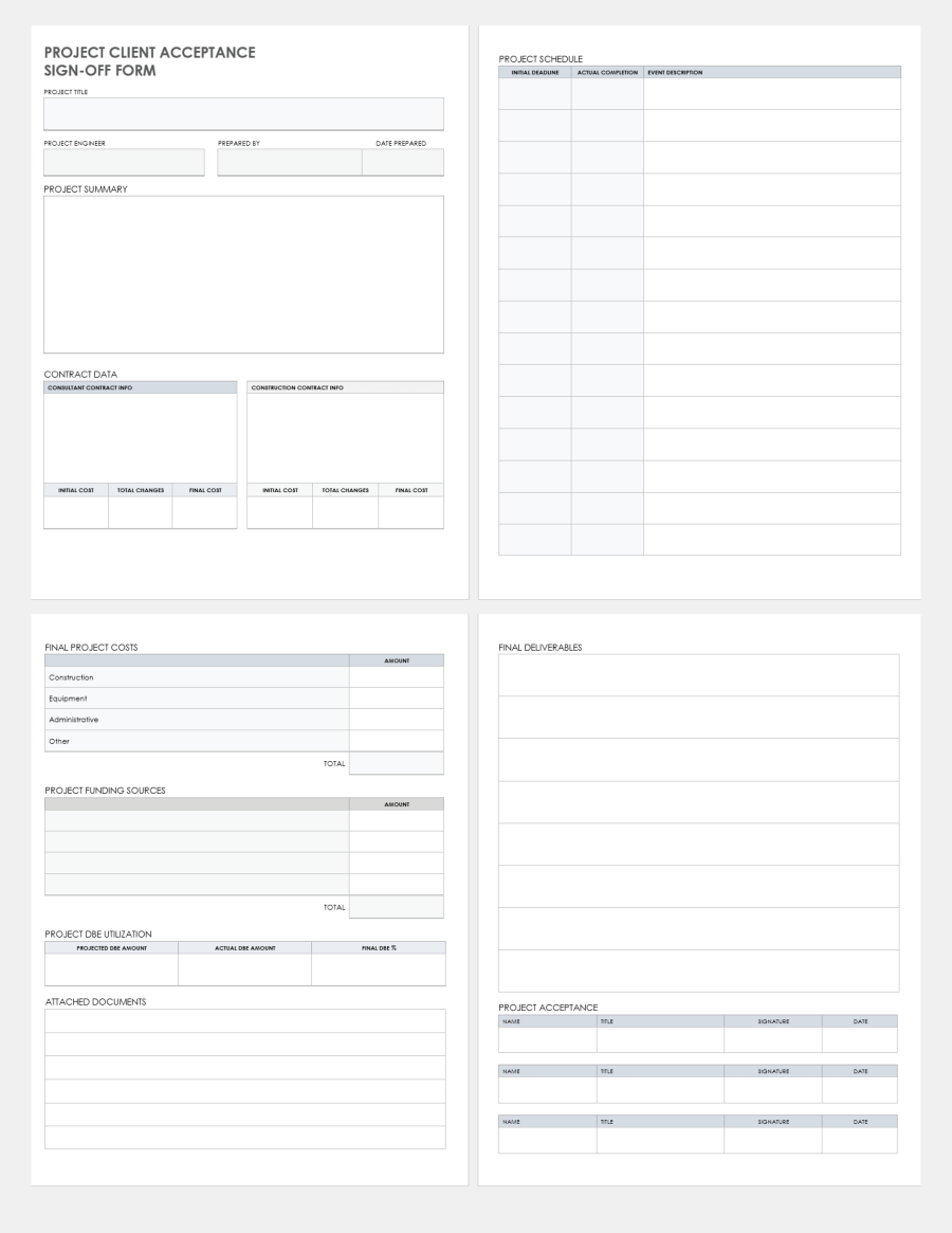 Free Project Handover Templates | Smartsheet