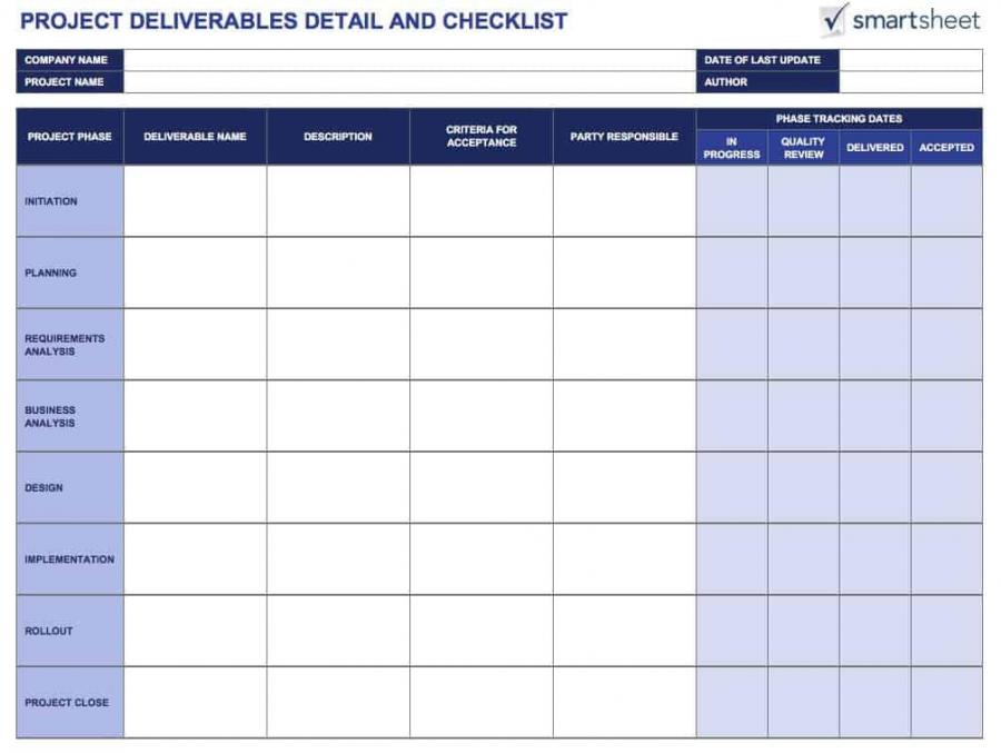 Tools for Defining and Tracking Project Deliverables | Smartsheet