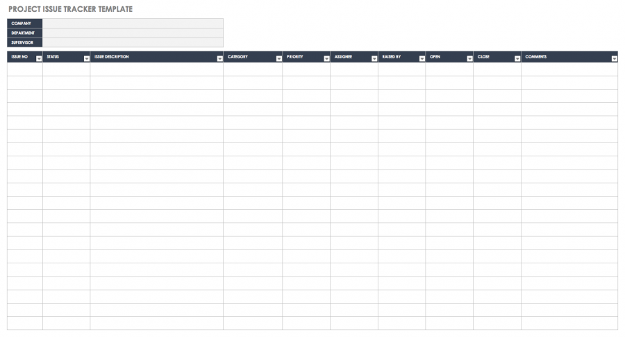 Free Issue Tracking Templates | Smartsheet