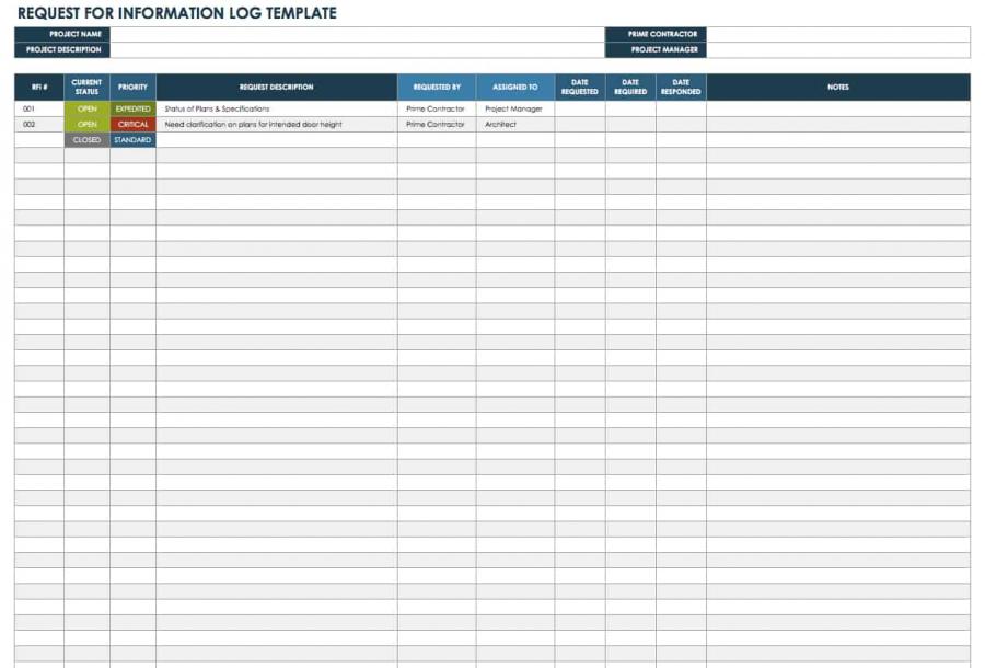 Free Request for Information Templates | Smartsheet