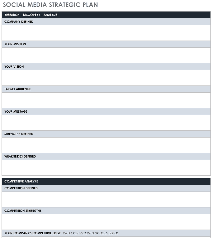 Free Strategic Planning Templates | Smartsheet