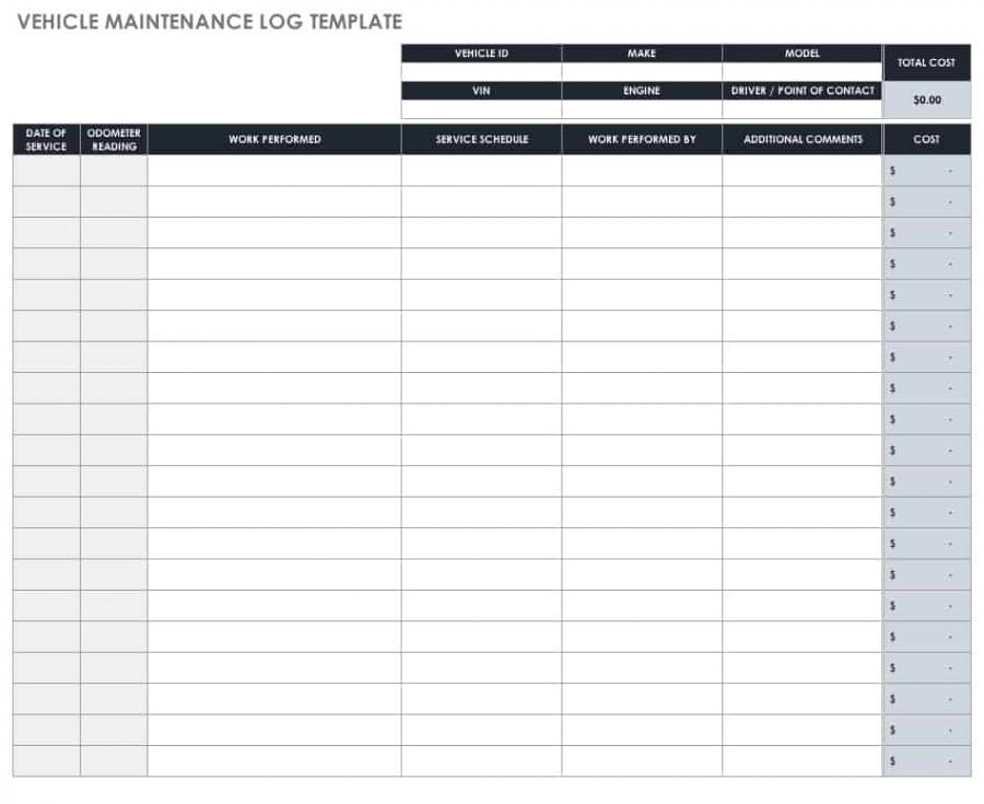 Free Mileage Log Templates | Smartsheet