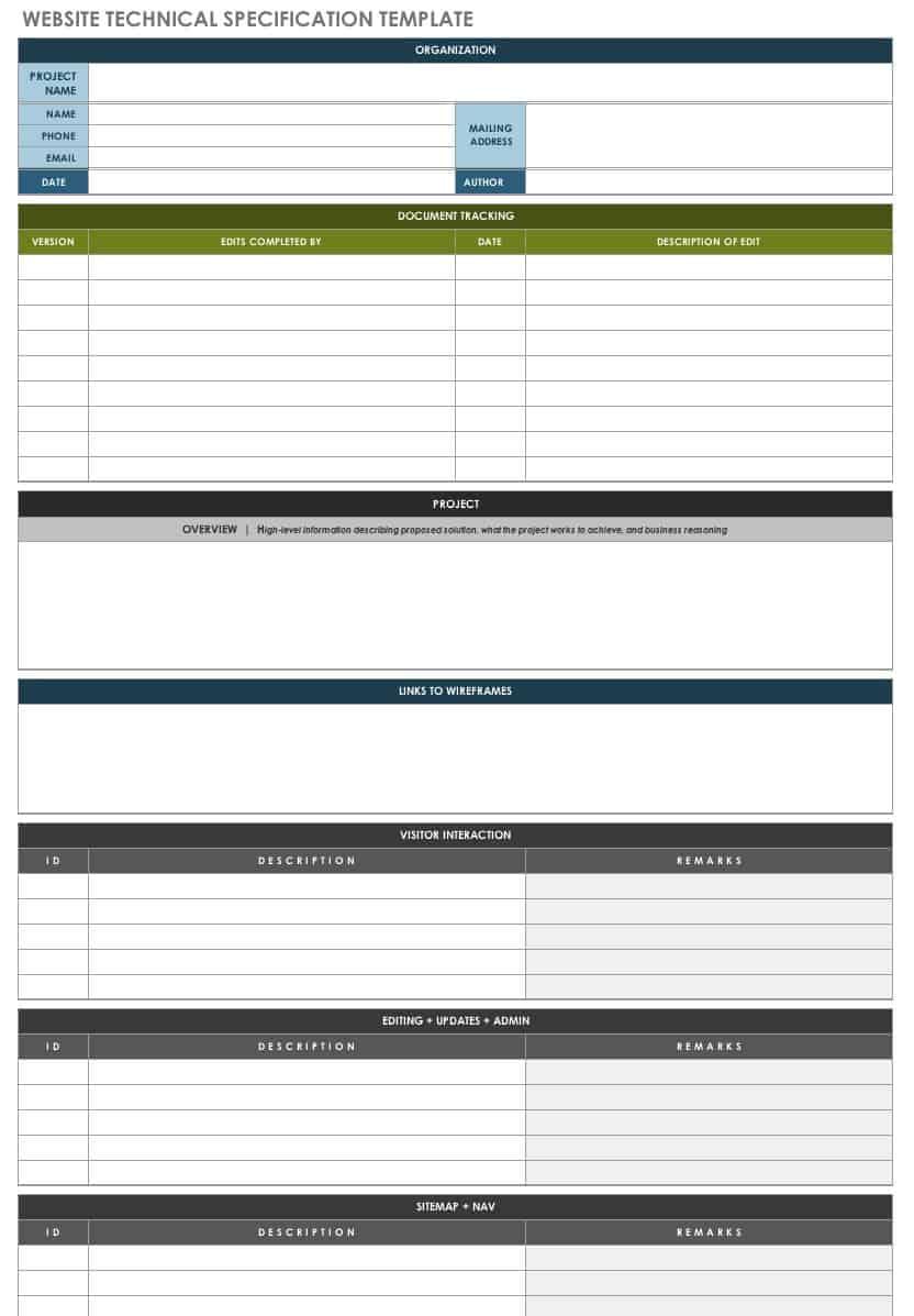 Software Development Technical Specification Template