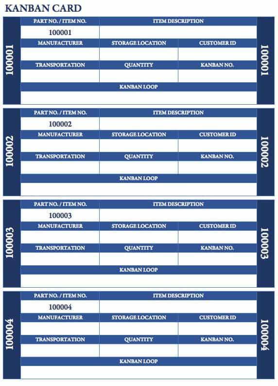 Kanban Card Template