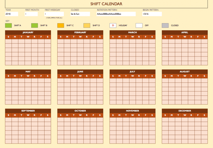 Working calendar