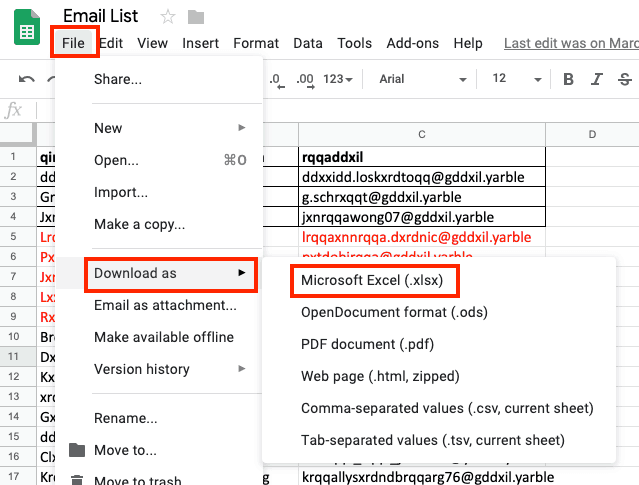 importing excel to google sheets