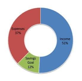 excel income expense bar chart report