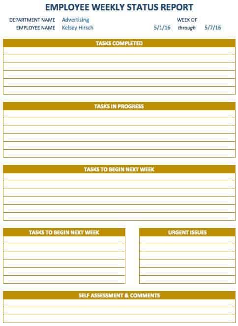 Weekly Report Template