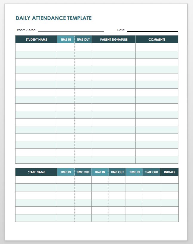 Free Attendance Spreadsheets and Templates | Smartsheet