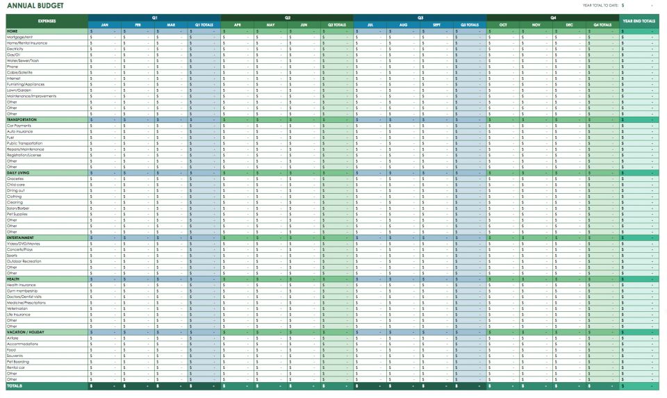 Bill Spreadsheet Template Collection