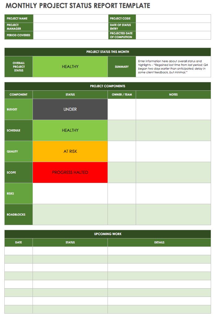 Simple Weekly Status Report Template Ppt