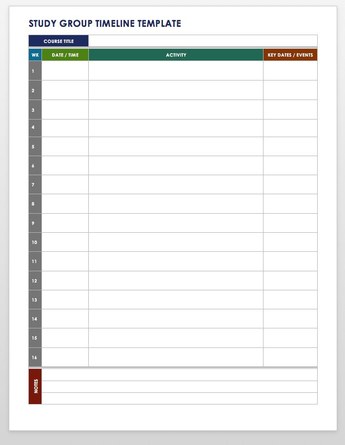 Tasklist And Timeline Worksheet Template