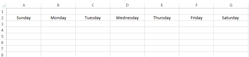 how to make an assignment calendar in excel