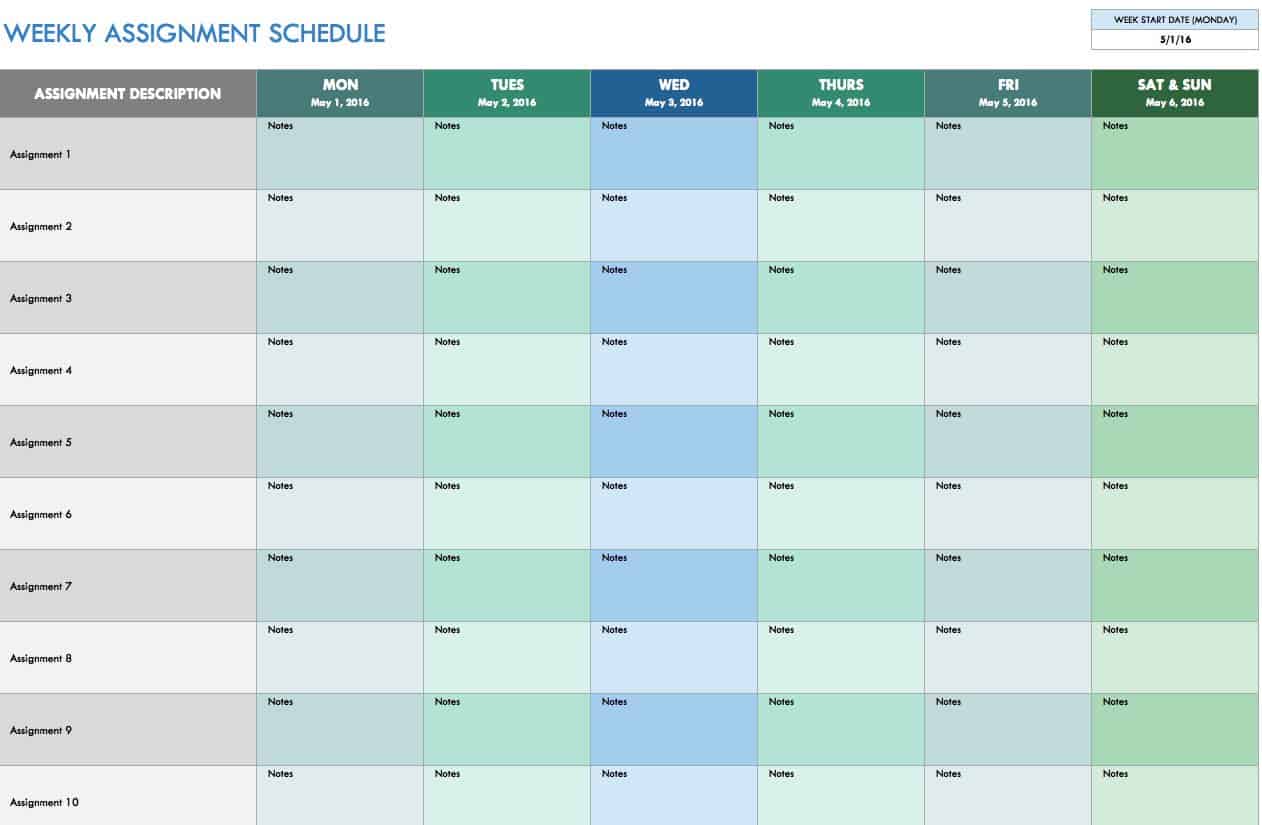 Bi Weekly Calendar Template