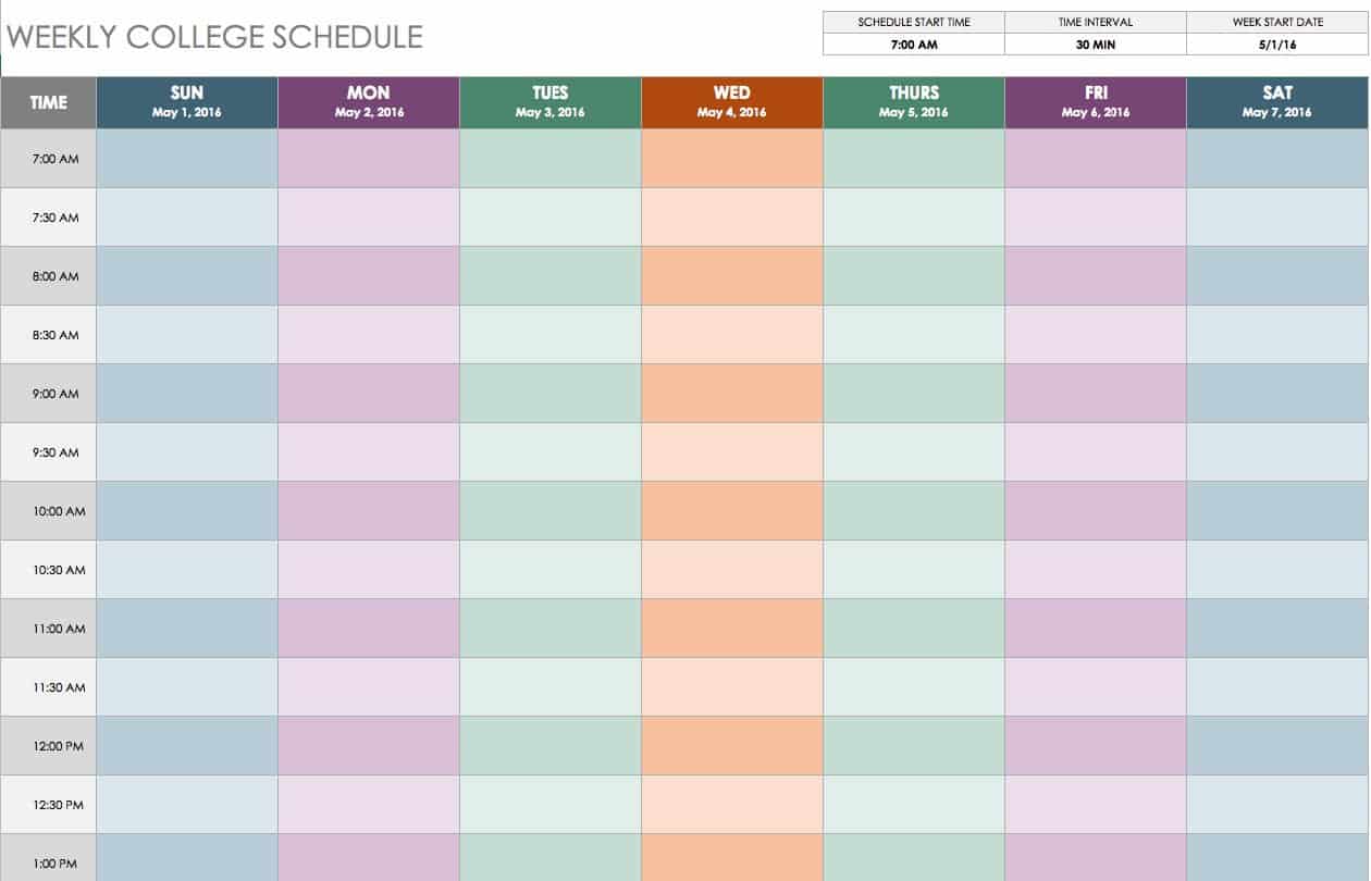 best daily schedule for college students